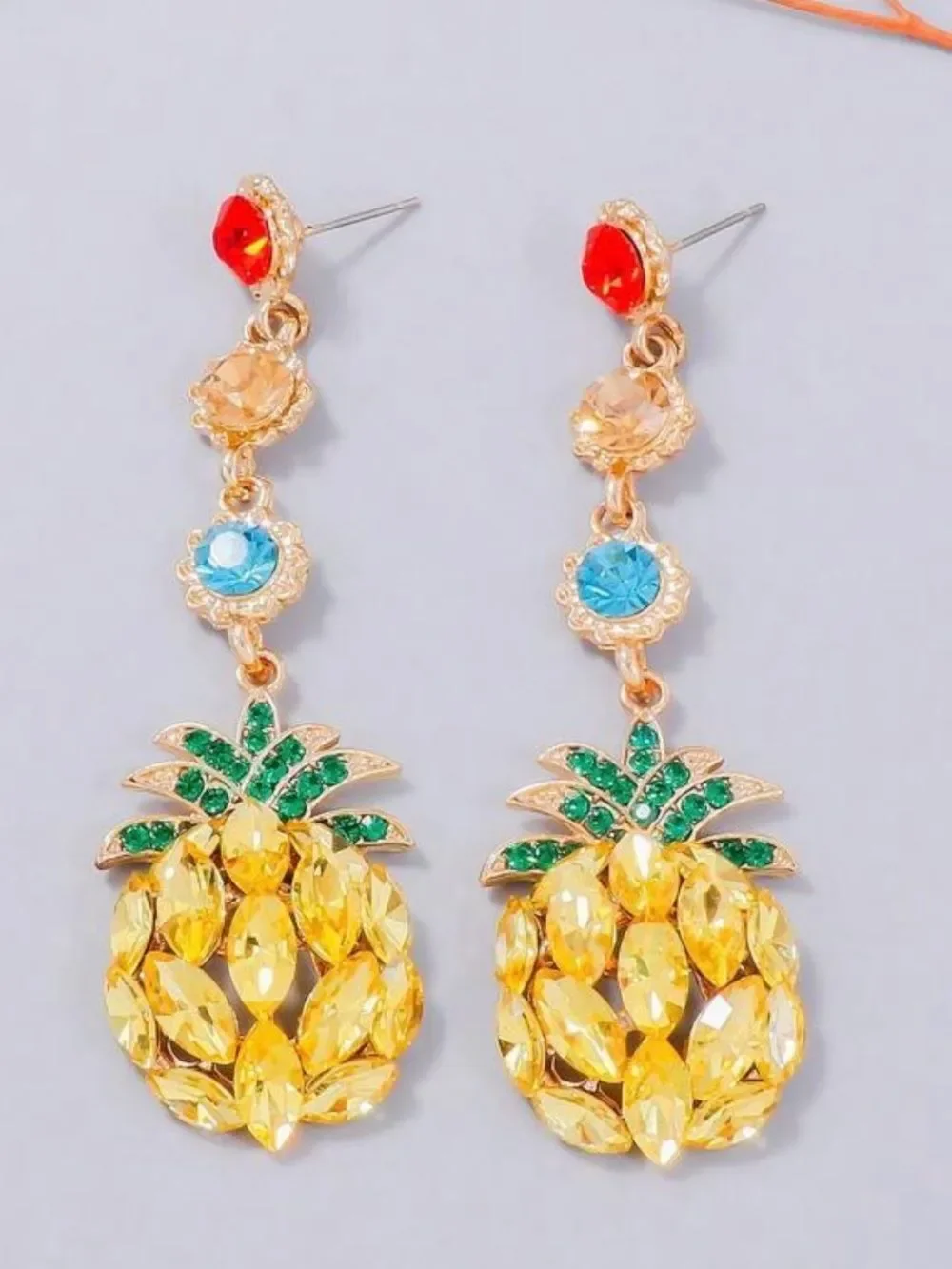 Pineapple Drop Earrings M822